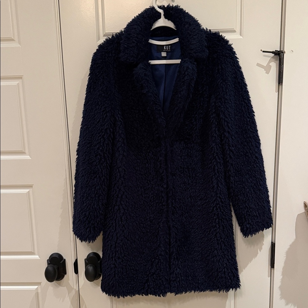 Kut from the Kloth Deep Blue Teddy Jacket